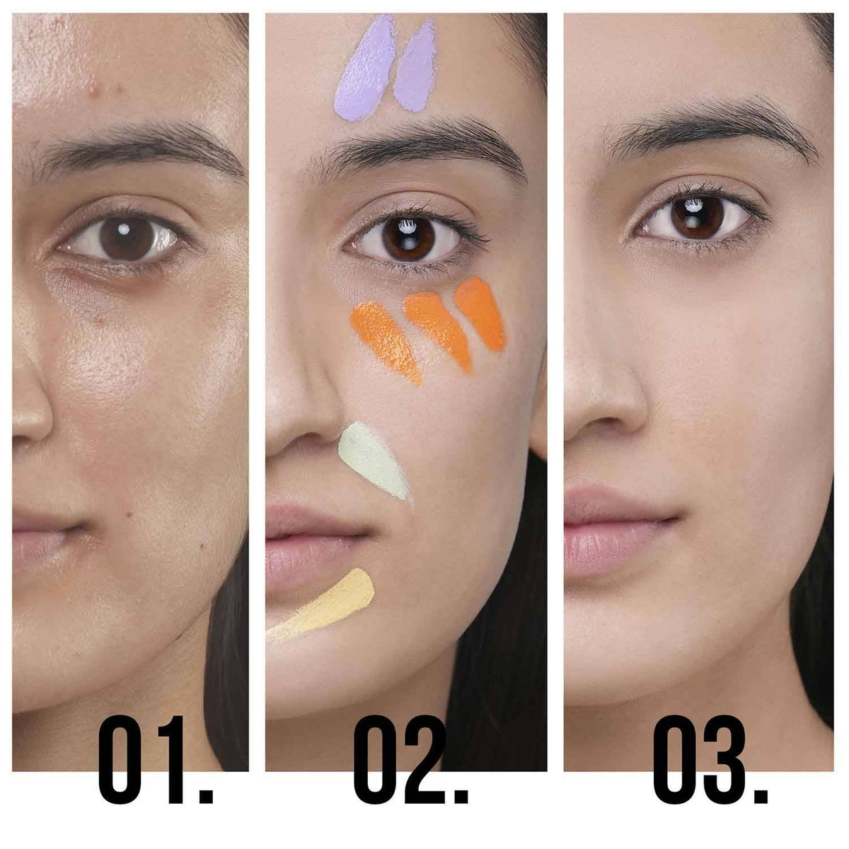 Pro Concealer Palette, 3 In 1 Conceal,Contour & Correct, Long Lasting & Waterproof - Concealer | E20 - view 8