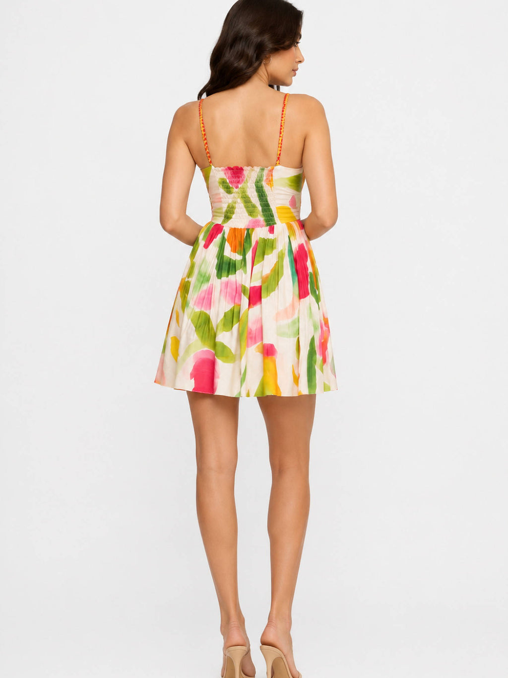 Spring Printed Mini Dress | D56 - view 2