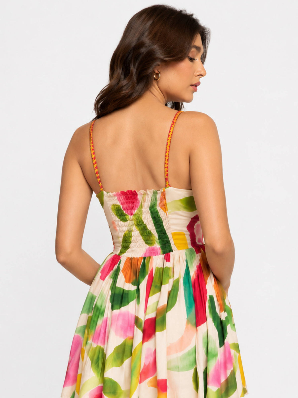 Spring Printed Mini Dress | D56 - view 4