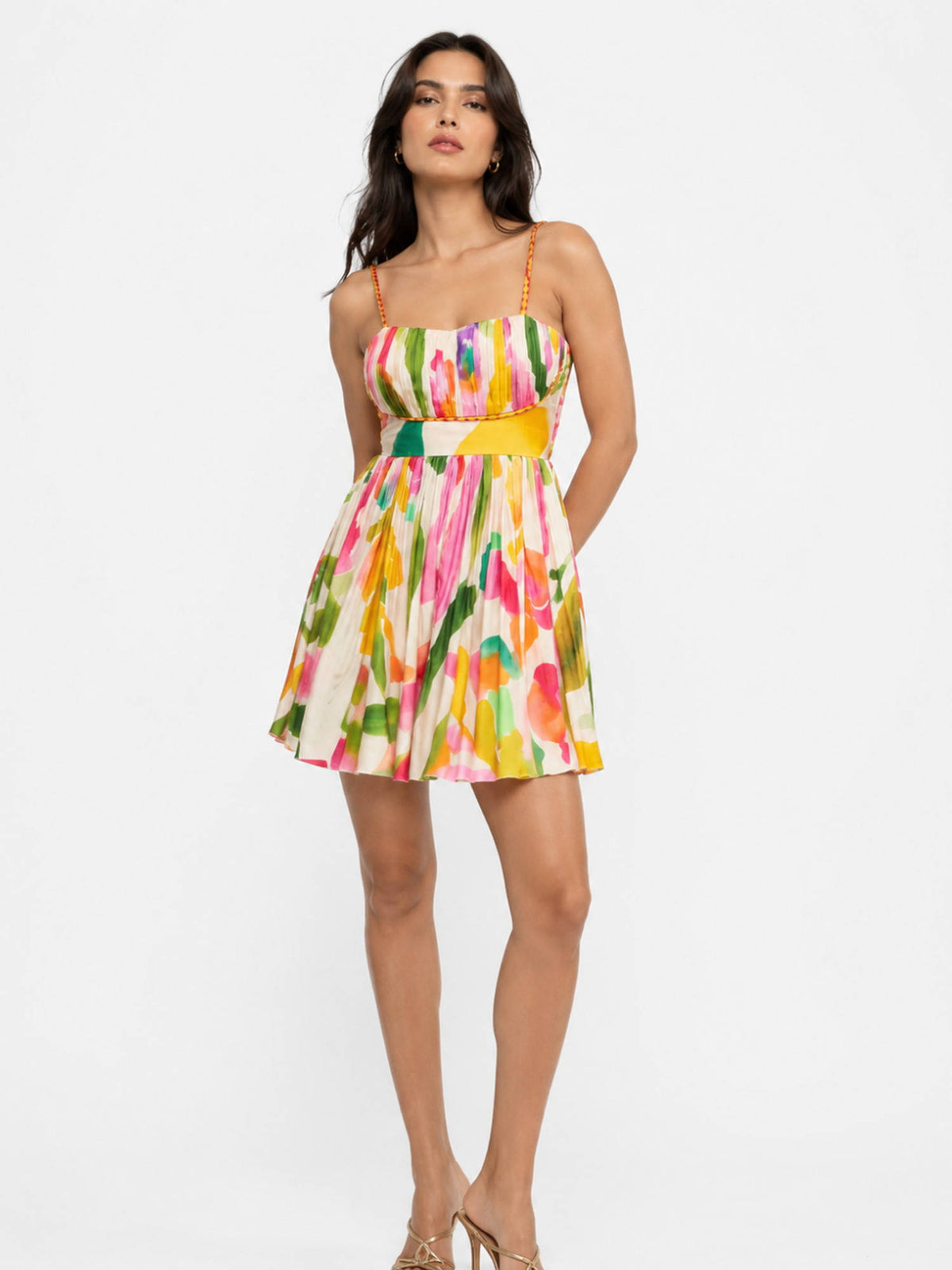 Spring Printed Mini Dress | D56 - view 6