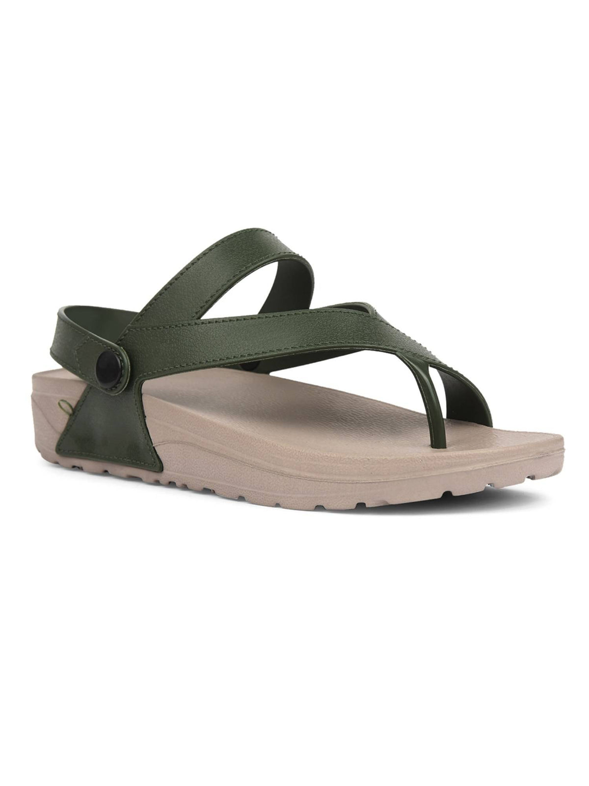 Women Olive Plastic Sandals | SD89 - view 1