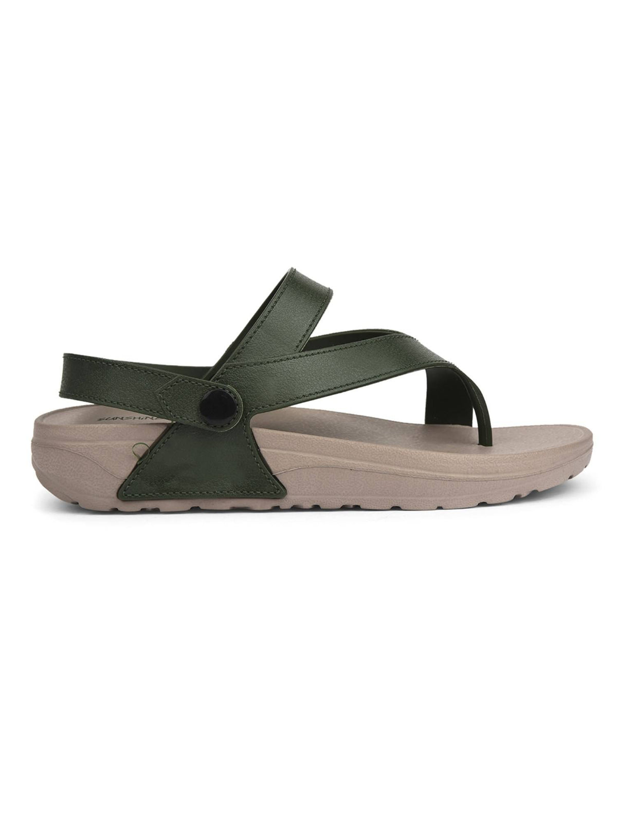 Women Olive Plastic Sandals | SD89 - view 2