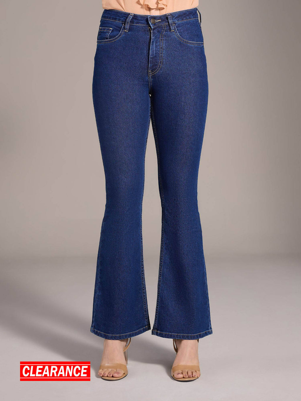 Britney Black Solid Mid Waist Bootcut Denims | BT10 - view 7