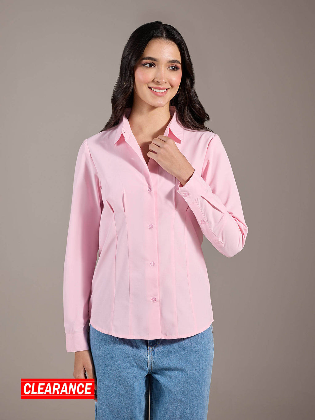 White Solid Pointed Collar Shirt | S67 - view 6