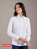 White Solid Pointed Collar Shirt | S67 - view 1
