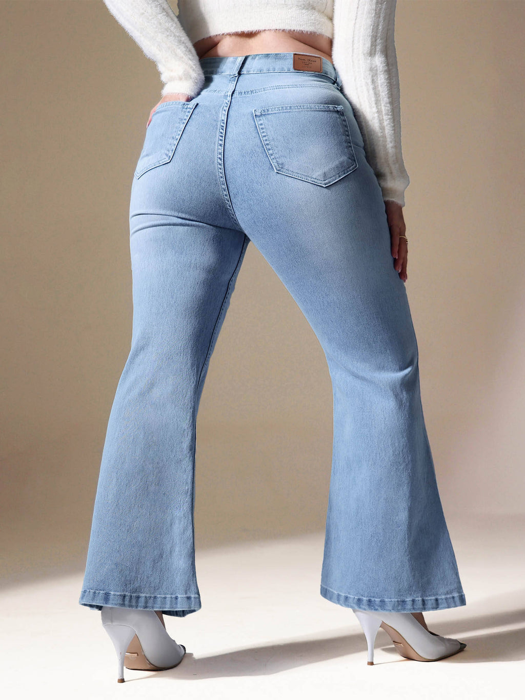 A+ Curve Collection Plus Size Women's Blue Solid Regular Fit Jeans | BT10 - view 6