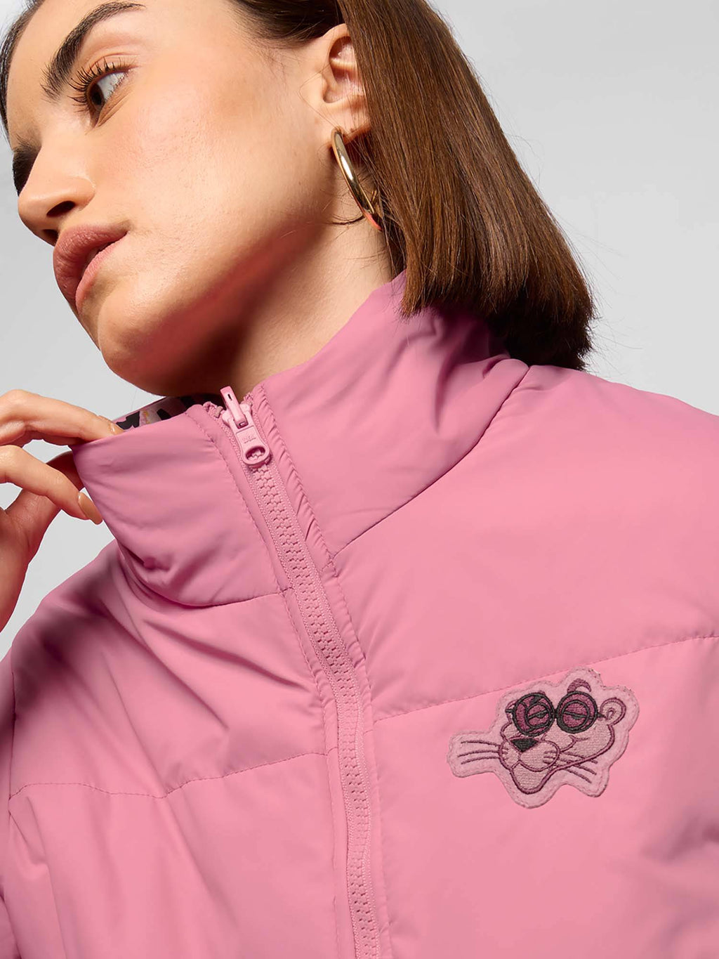 Pink Solid Regular Fit Jacket | JC78 - view 2