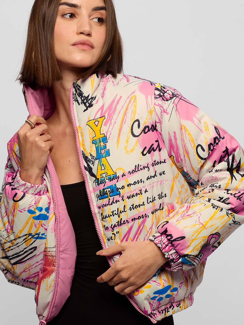 Pink Solid Regular Fit Jacket | JC78 - view 4