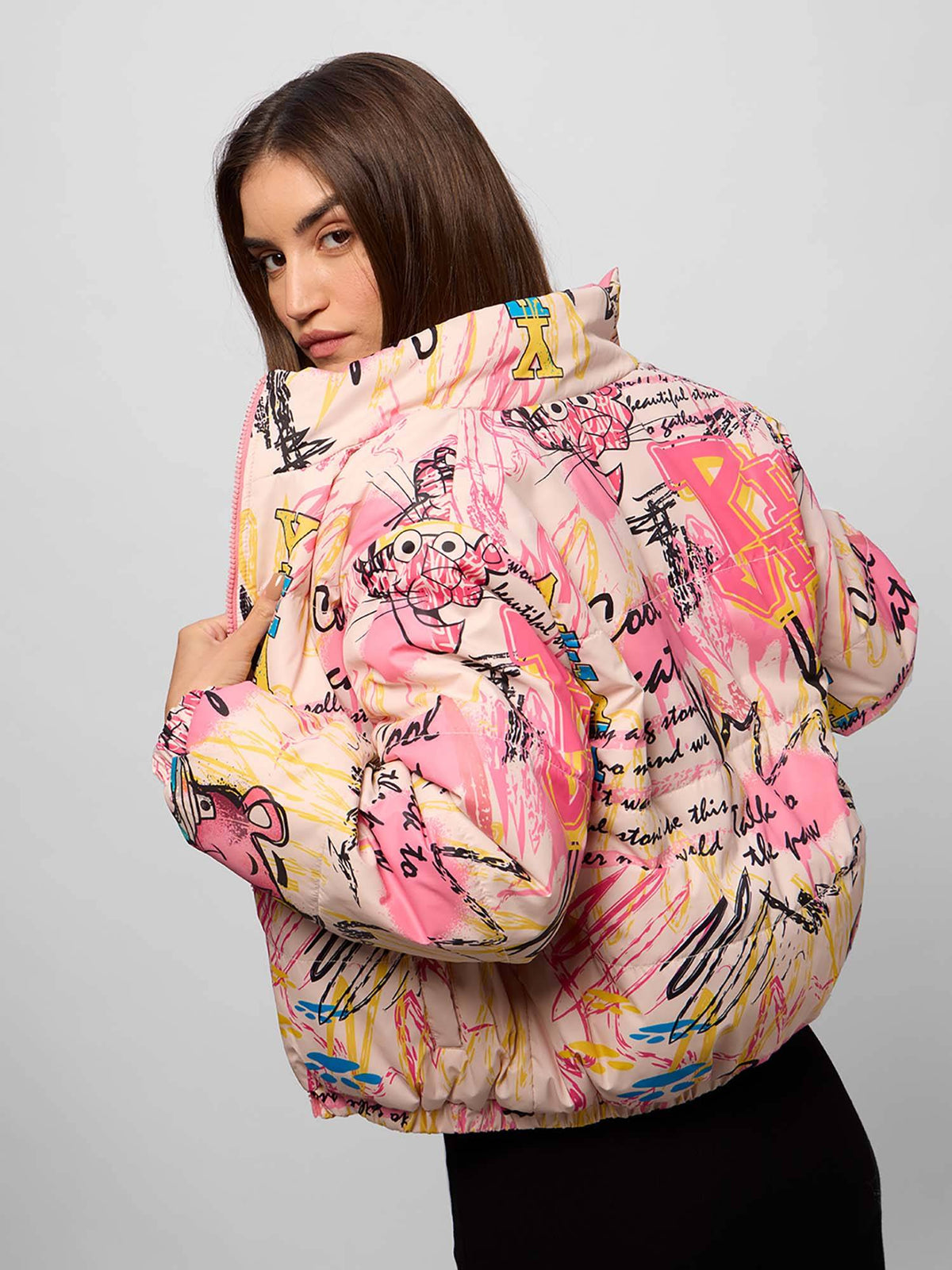 Pink Solid Regular Fit Jacket | JC78 - view 5