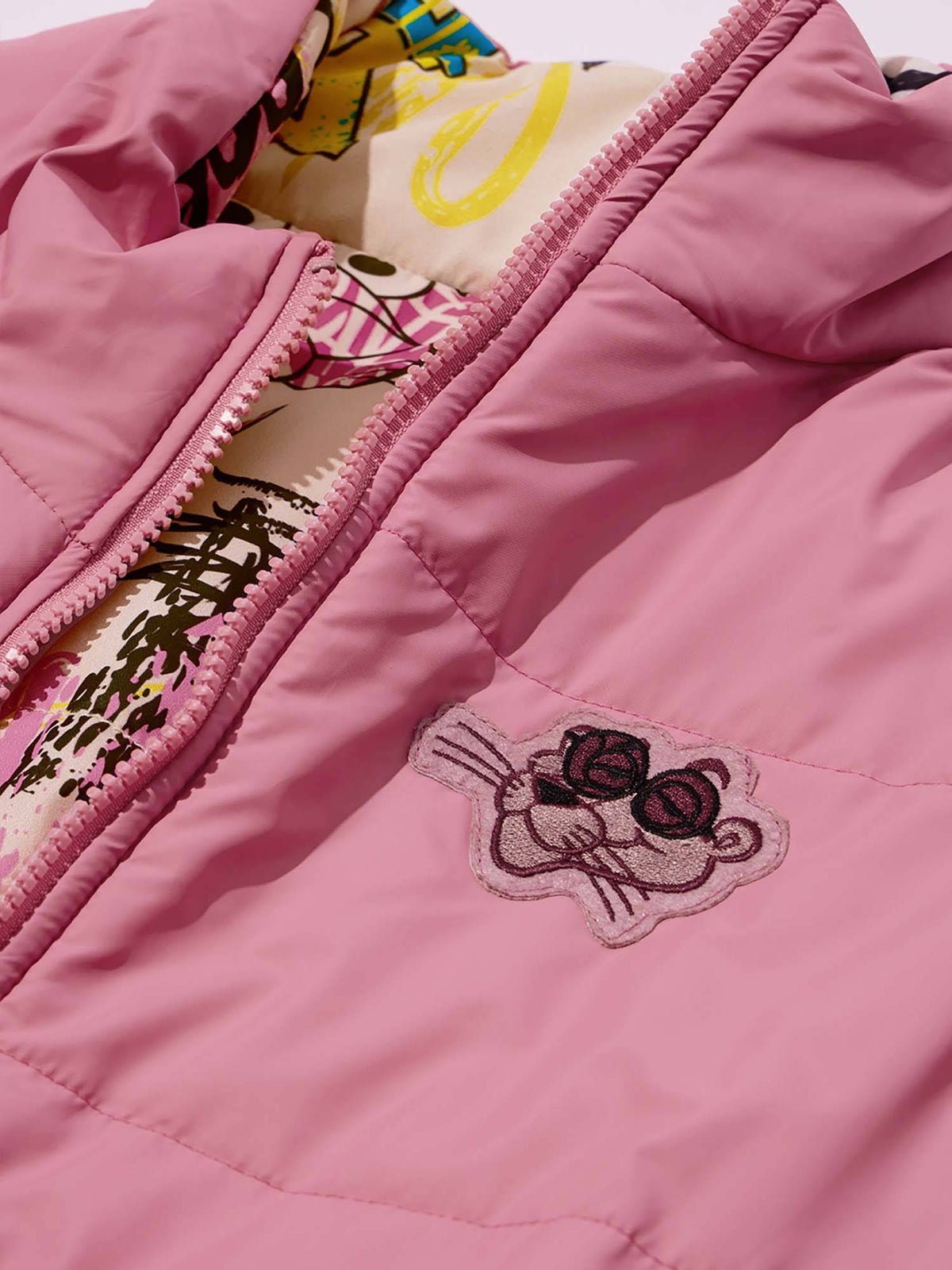 Pink Solid Regular Fit Jacket | JC78 - view 6