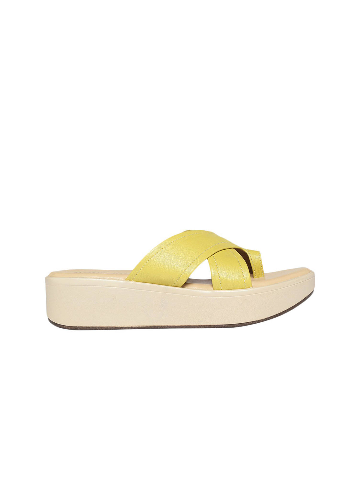 Solid Yellow Wedges Heels | H78 - view 4