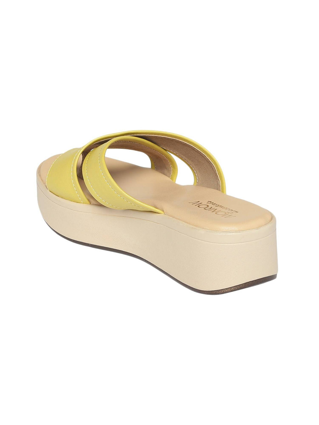 Solid Yellow Wedges Heels | H78 - view 5