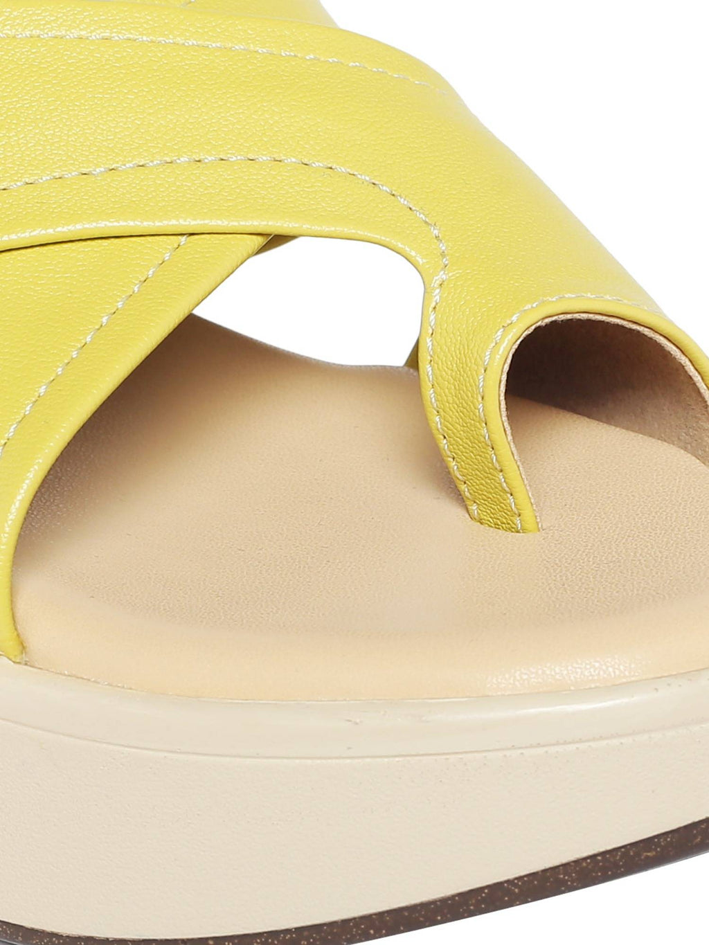 Solid Yellow Wedges Heels | H78 - view 7