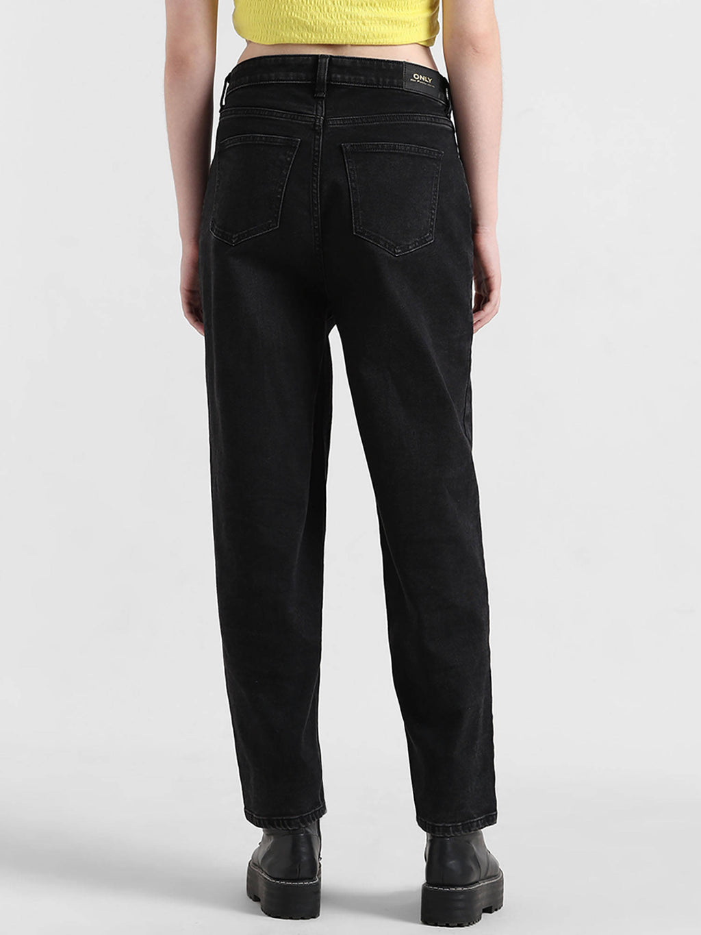 Black High Rise Straight Fit Jeans | ST23 - view 5