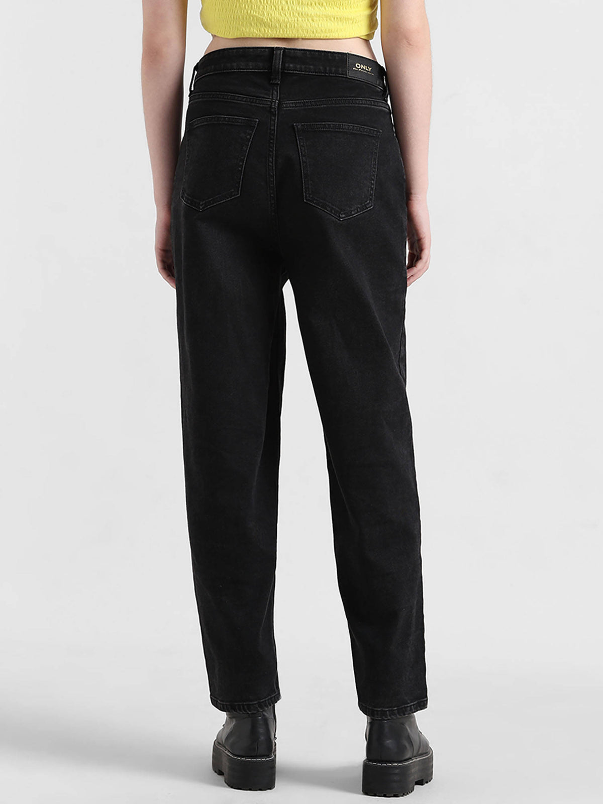 Black High Rise Straight Fit Jeans | ST23 - view 5