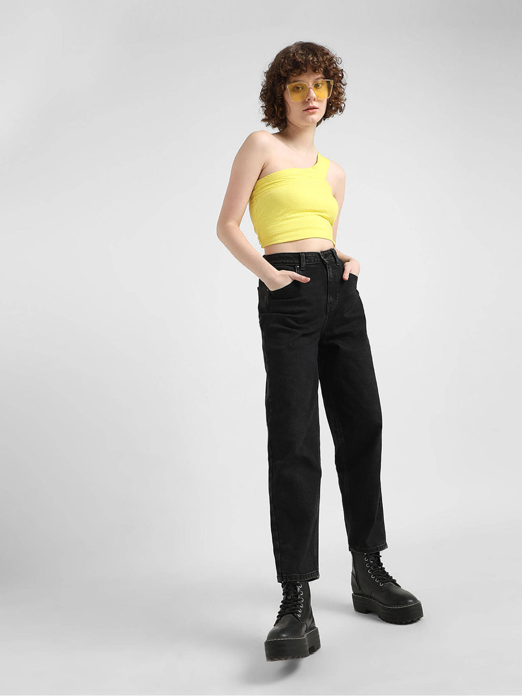 Black High Rise Straight Fit Jeans | ST23 - view 6
