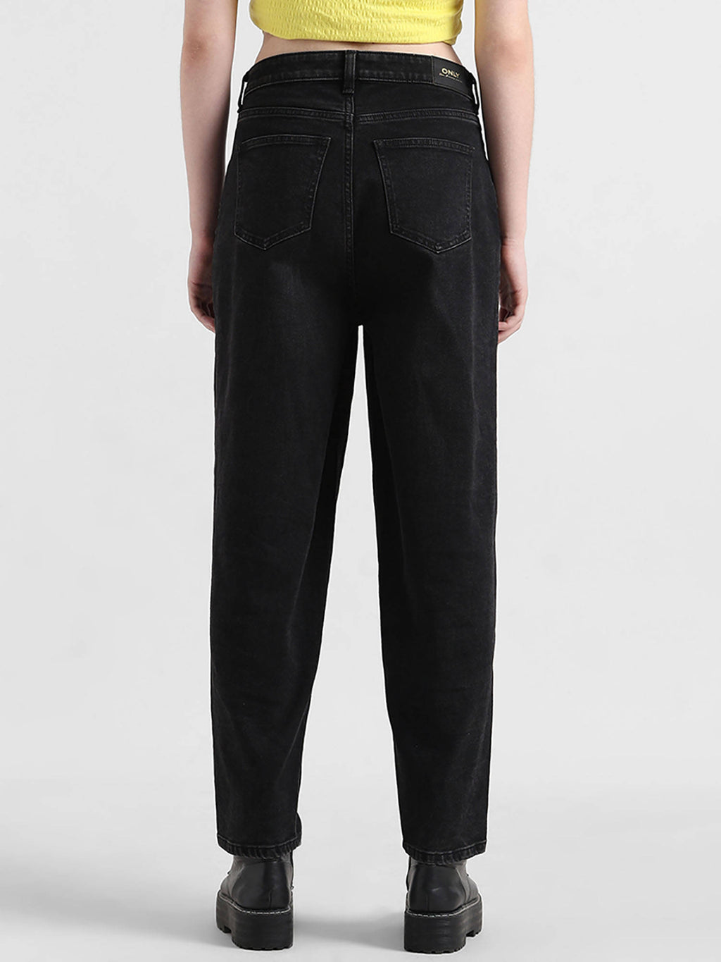 Black High Rise Straight Fit Jeans | ST23 - view 7
