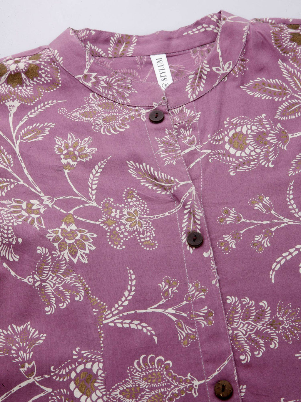 Womens Floral Print Rayon A-line Kurta | FY93 - view 4