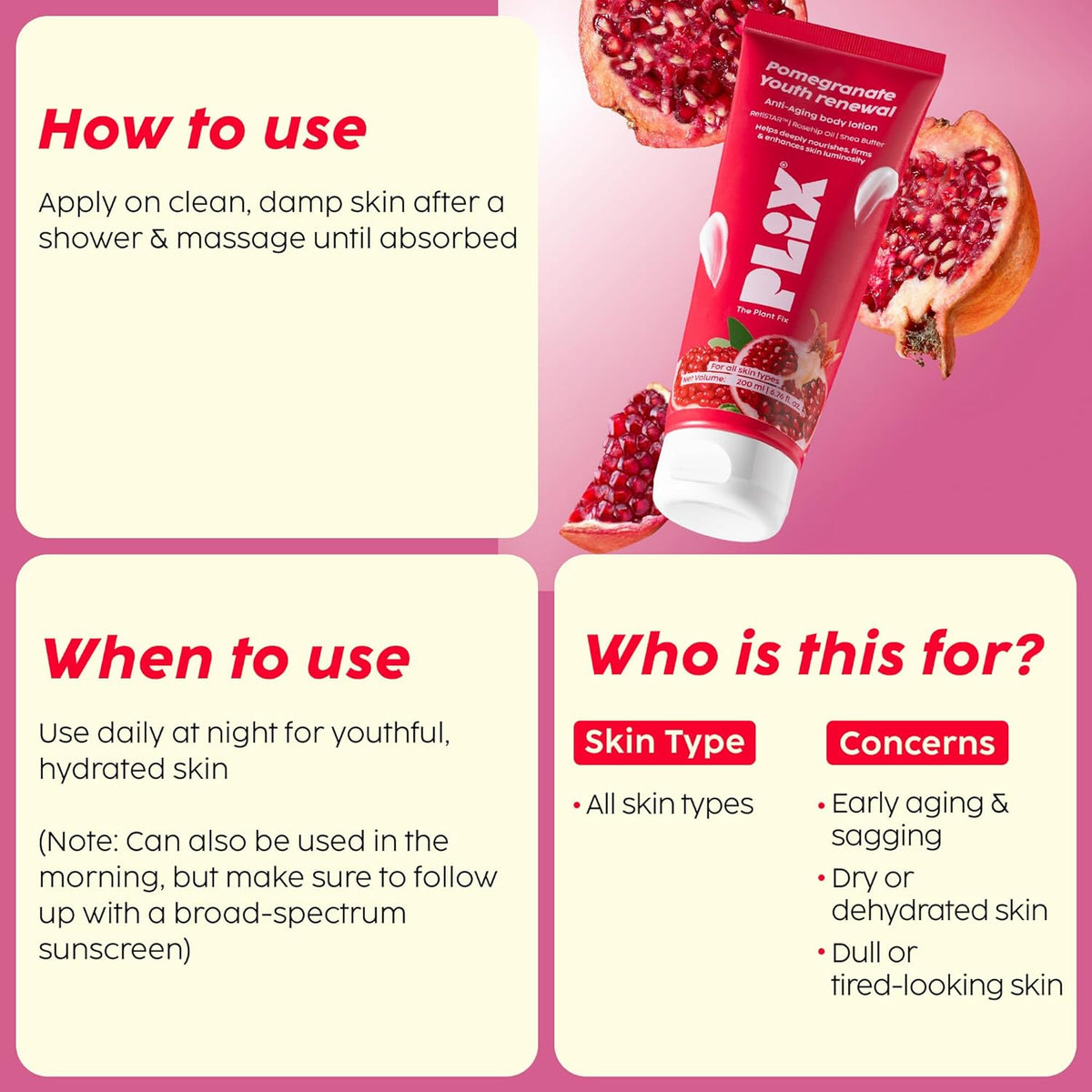 The Plant Fix Pomegranate Youth Renewal Anti-Aging Body Lotion | PL1 - view 7
