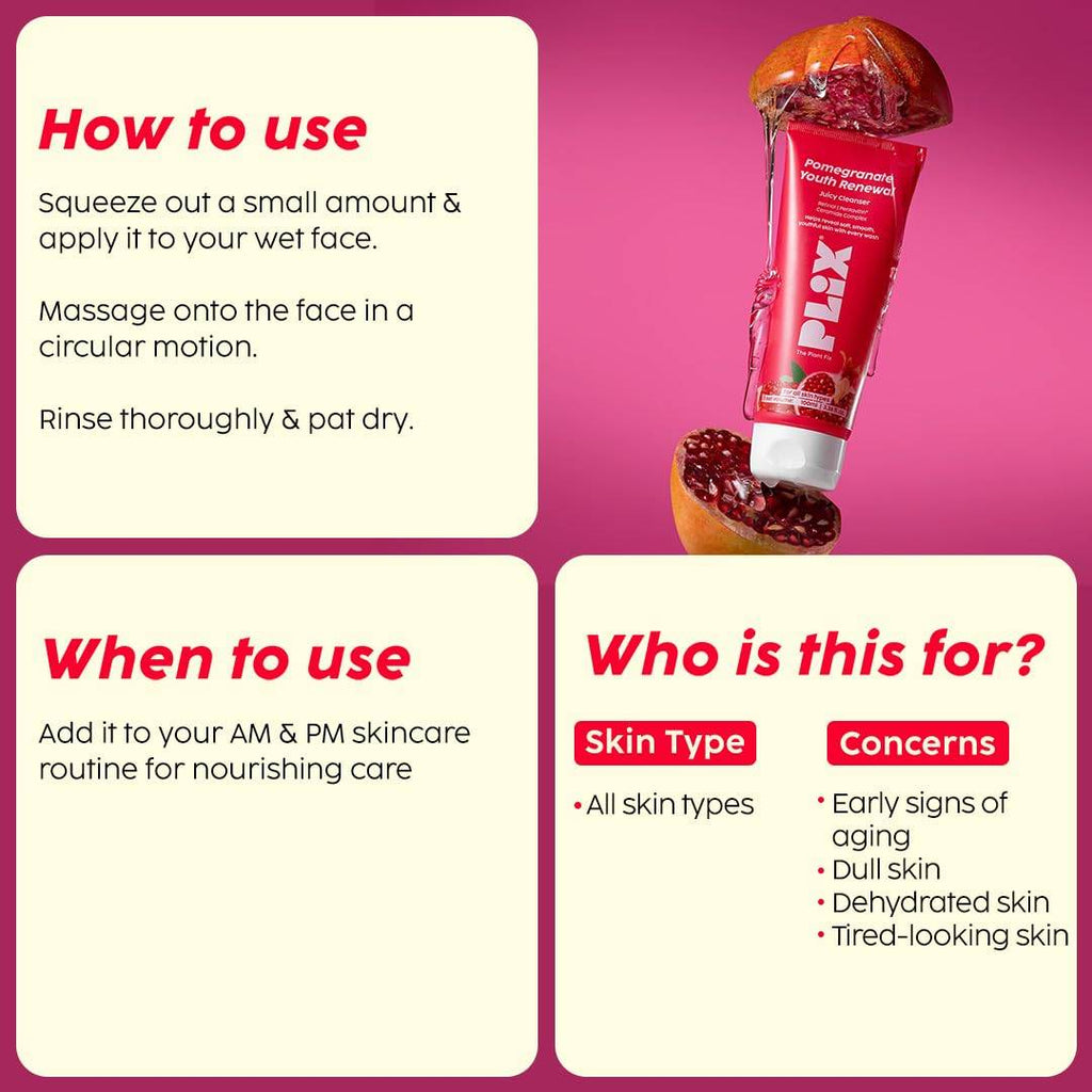 The Plant Fix Pomegranate Youth Renewal Juicy Face Wash Cleanser | PL1 - view 7