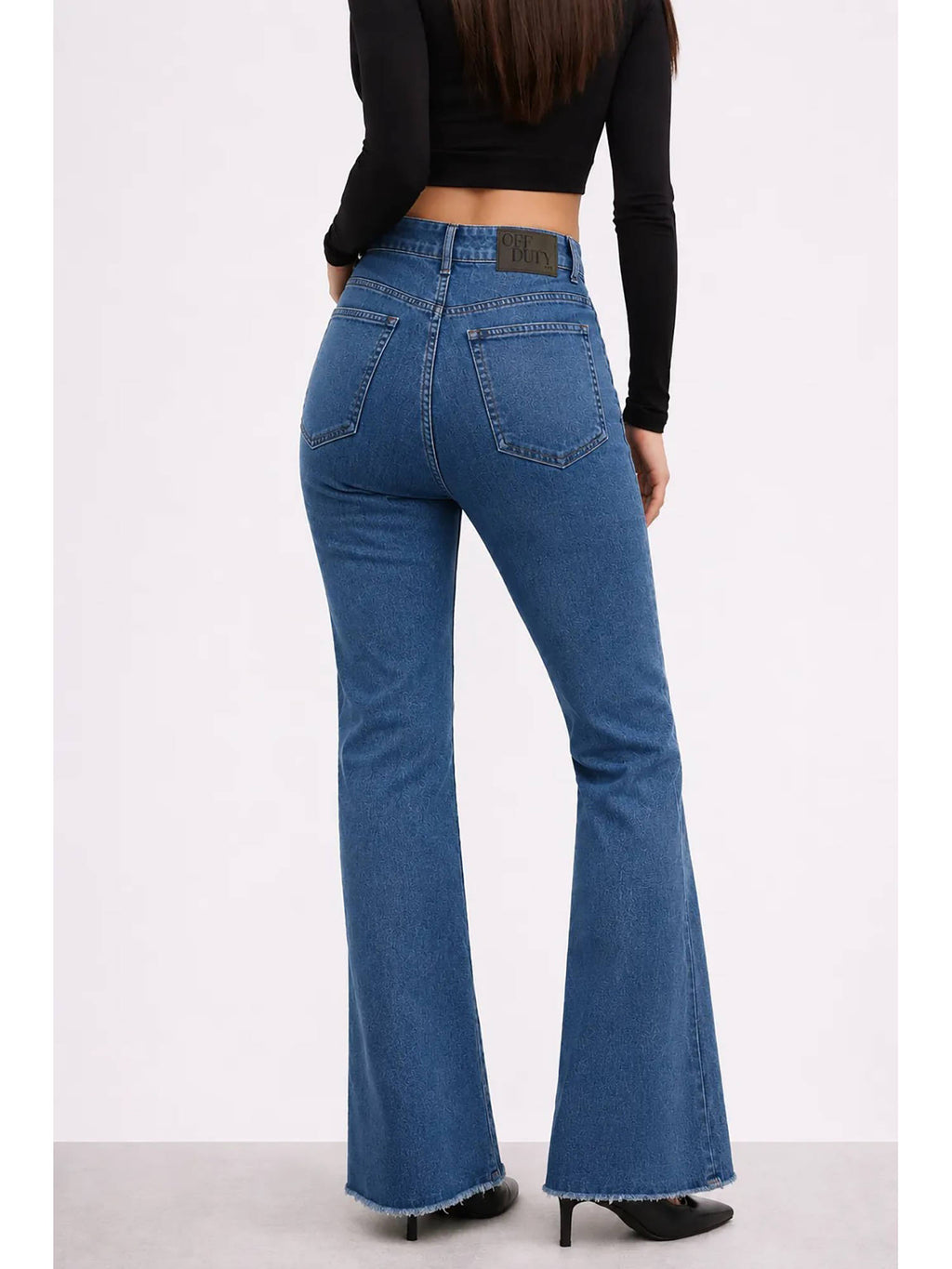 Iconic Babe Raw Edge Bootcut Jeans - Blue | BT10 - view 2