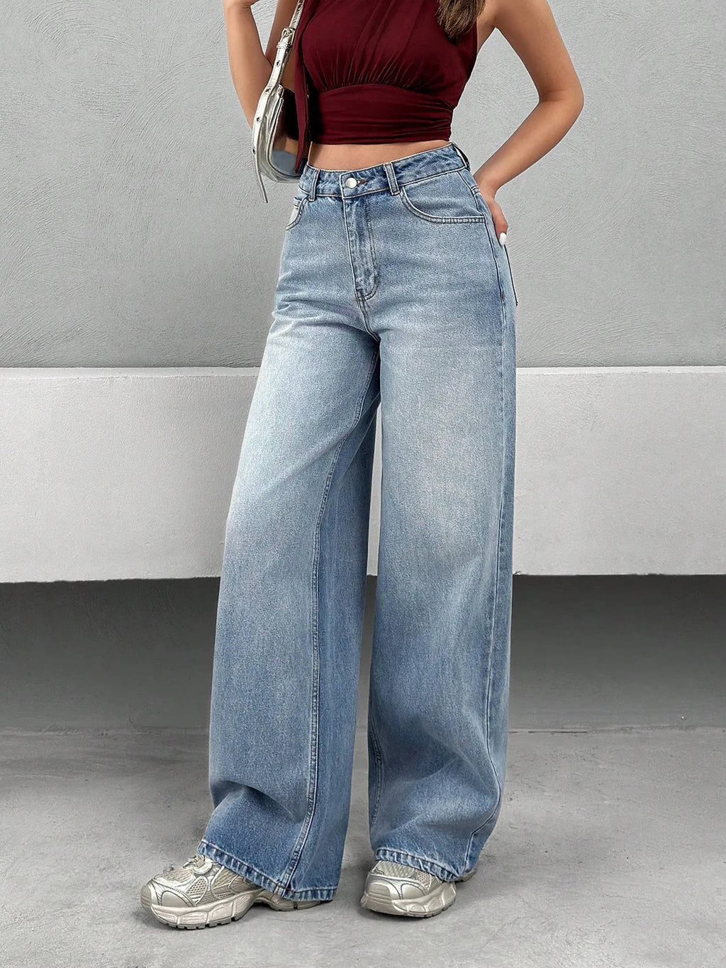Bling Bleach Wide Leg Jeans | WL90 - view 3