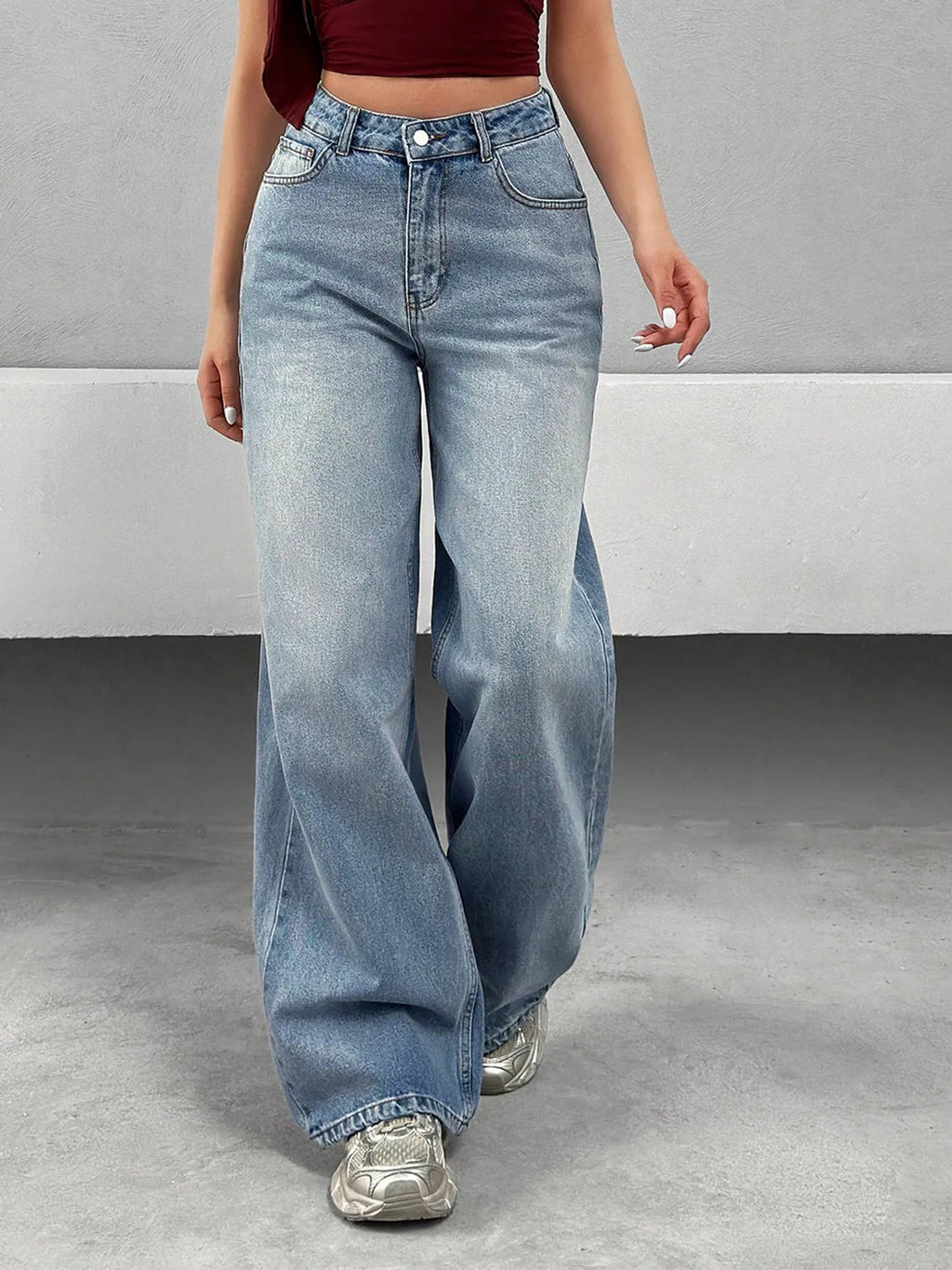 Bling Bleach Wide Leg Jeans | WL90 - view 4