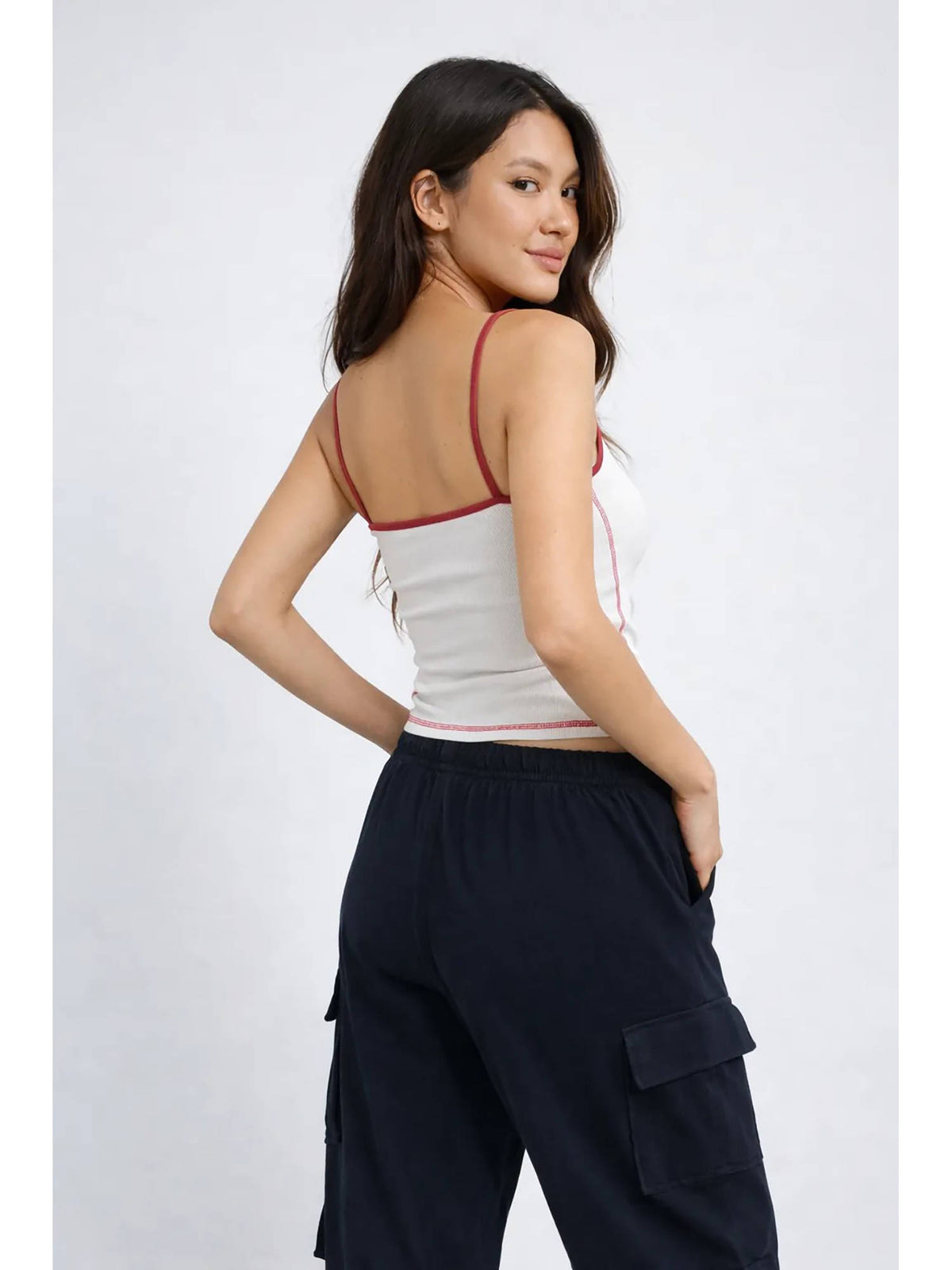 Soft Rebel Cami Top - White | TT98 - view 2
