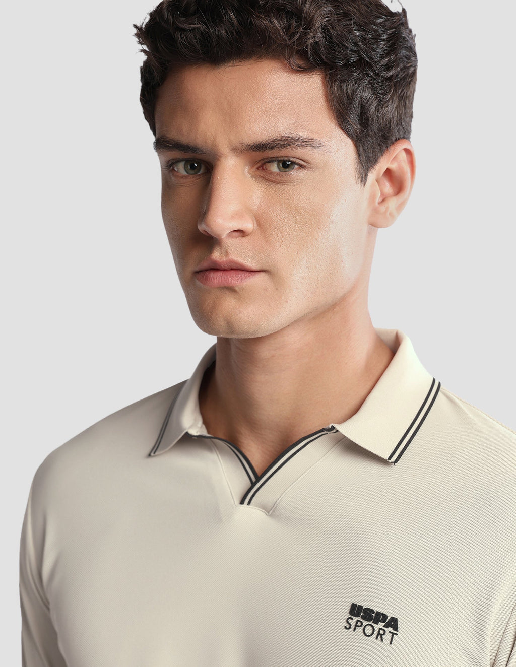 Solid Regular Fit Active Polo Shirt USP0
