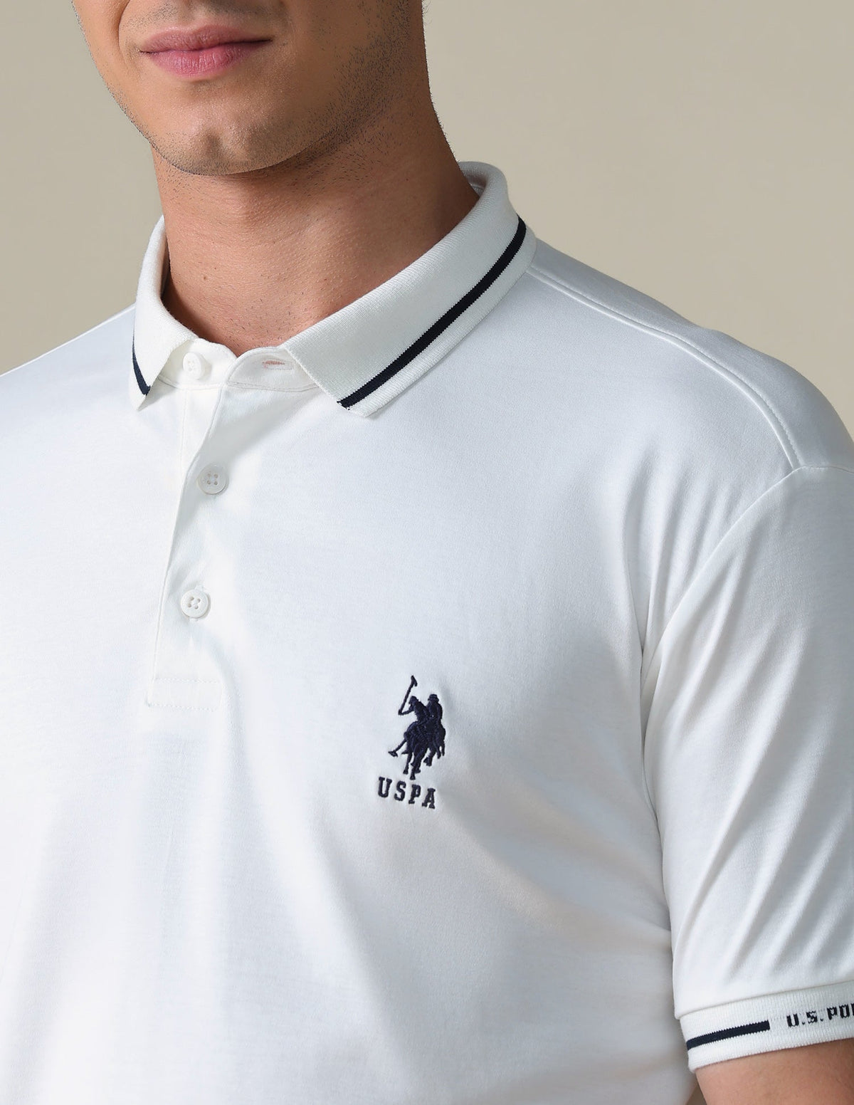 Regular Fit Solid Polo Shirt USP0