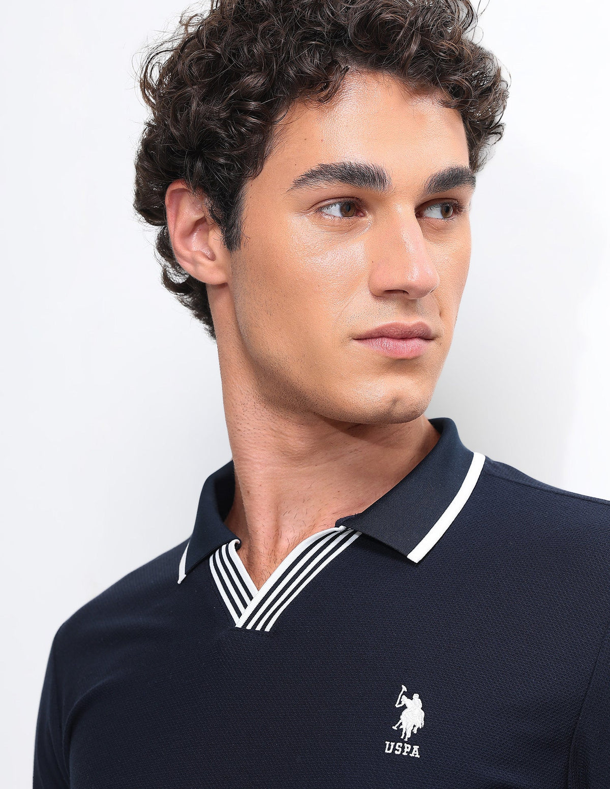 Solid Slim Fit Polo Shirt USP0