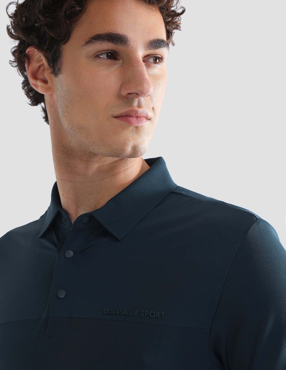 Solid Slim Fit Active Polo Shirt USP0