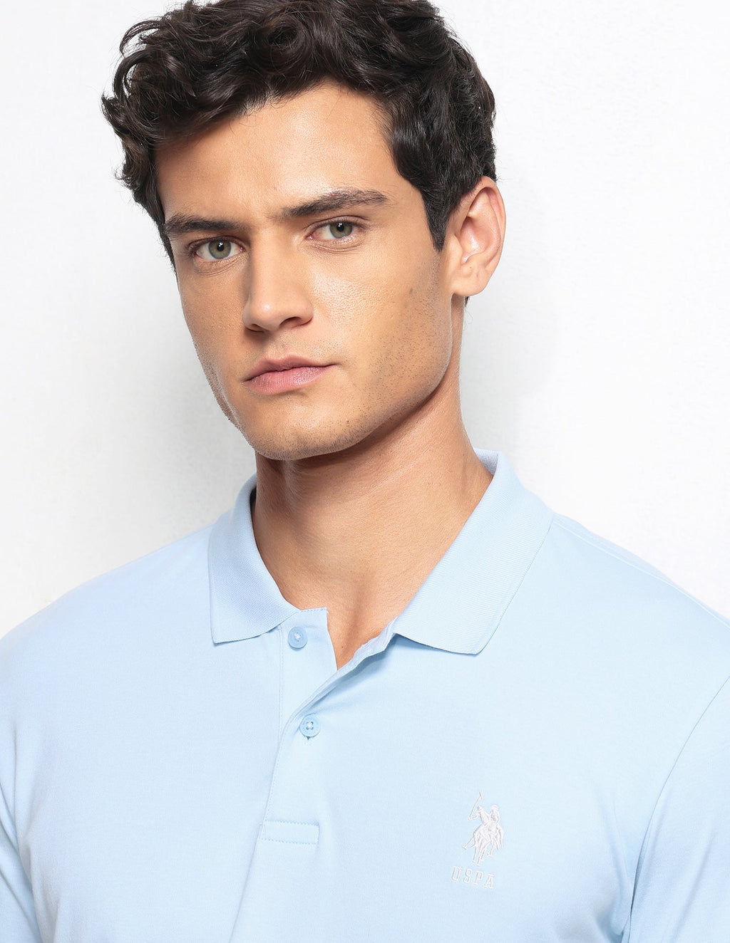 Solid Slim Fit Polo Shirt USP0