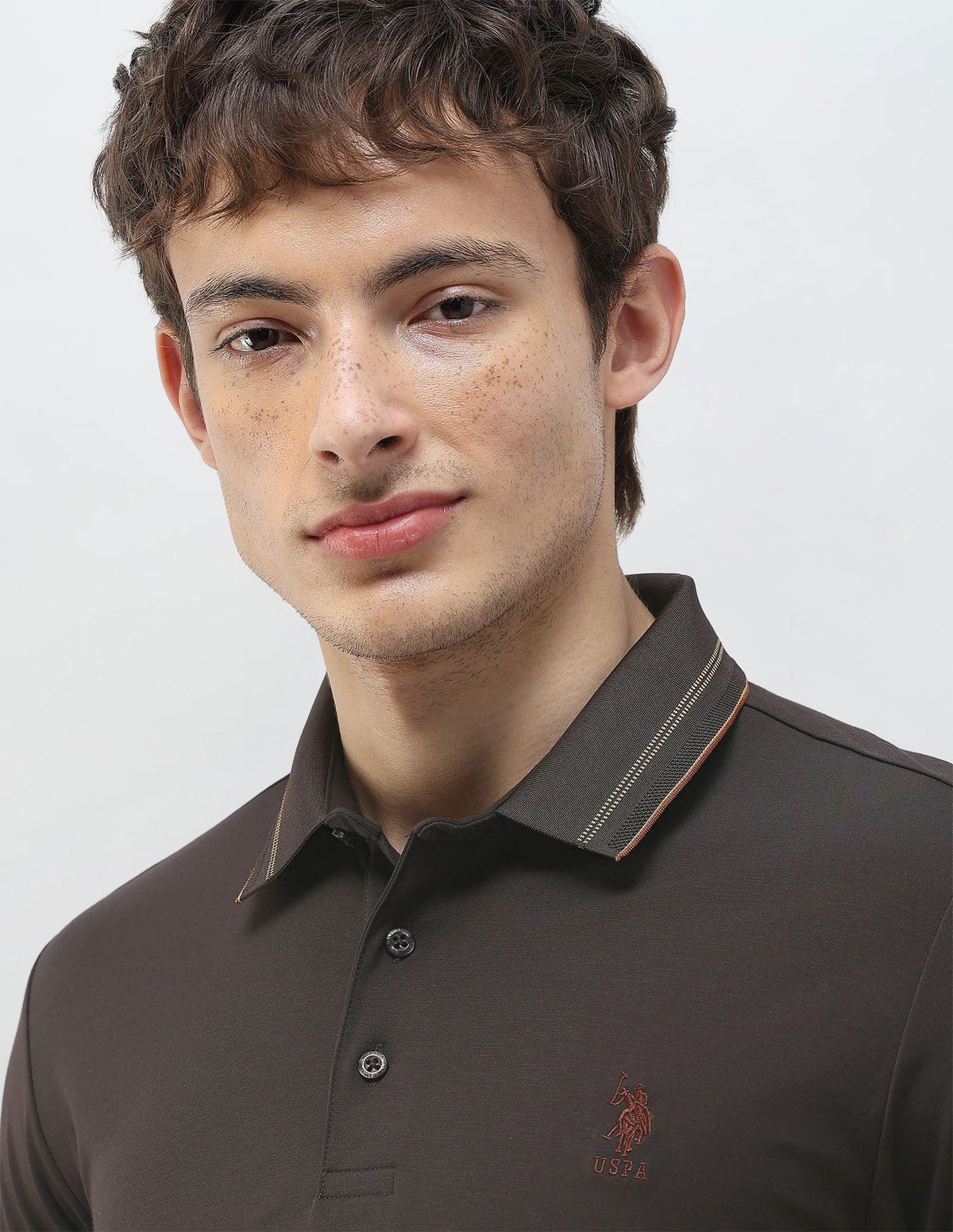 Solid Slim Fit Polo Shirt USP0