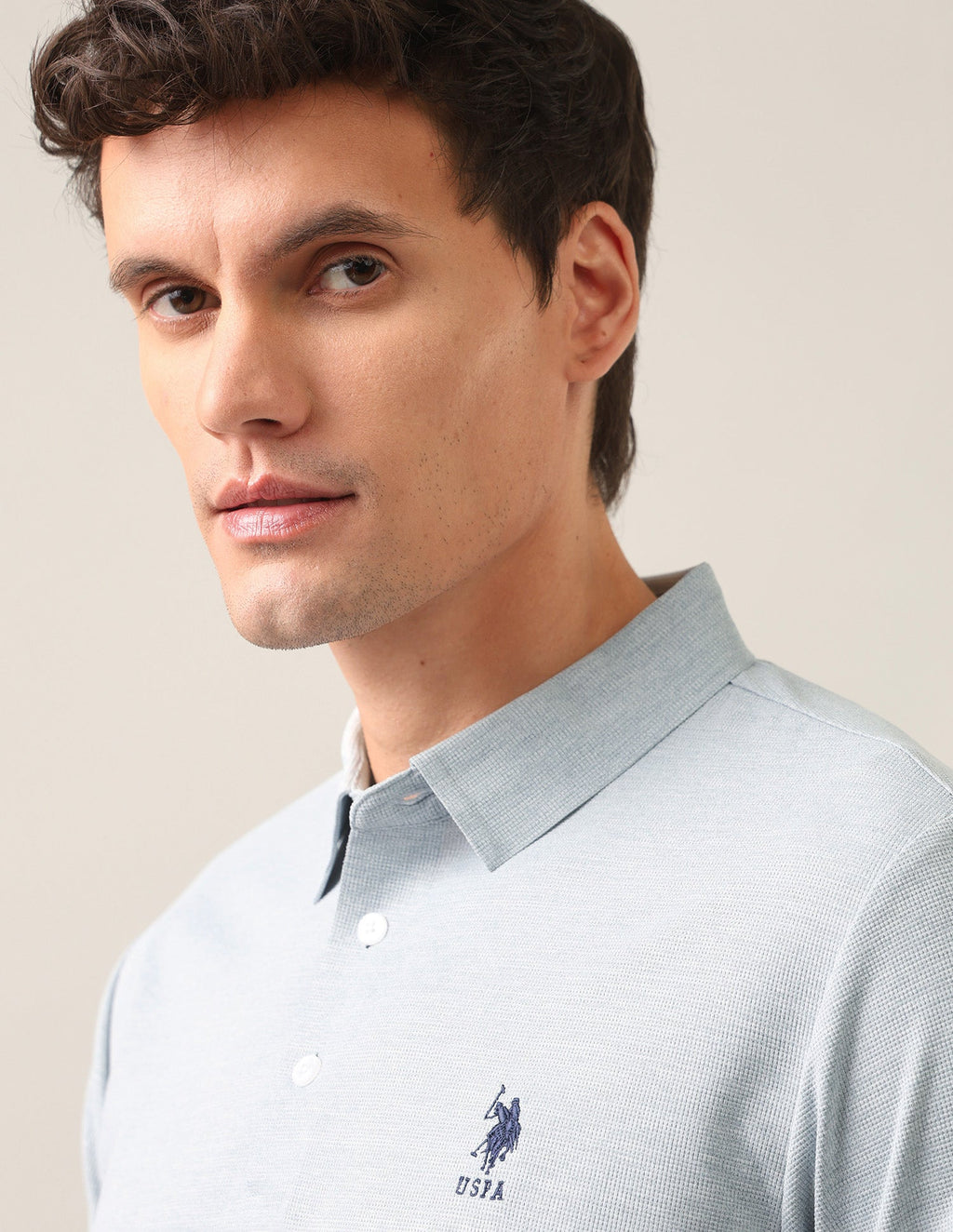 Solid Slim Fit Polo Shirt USP0