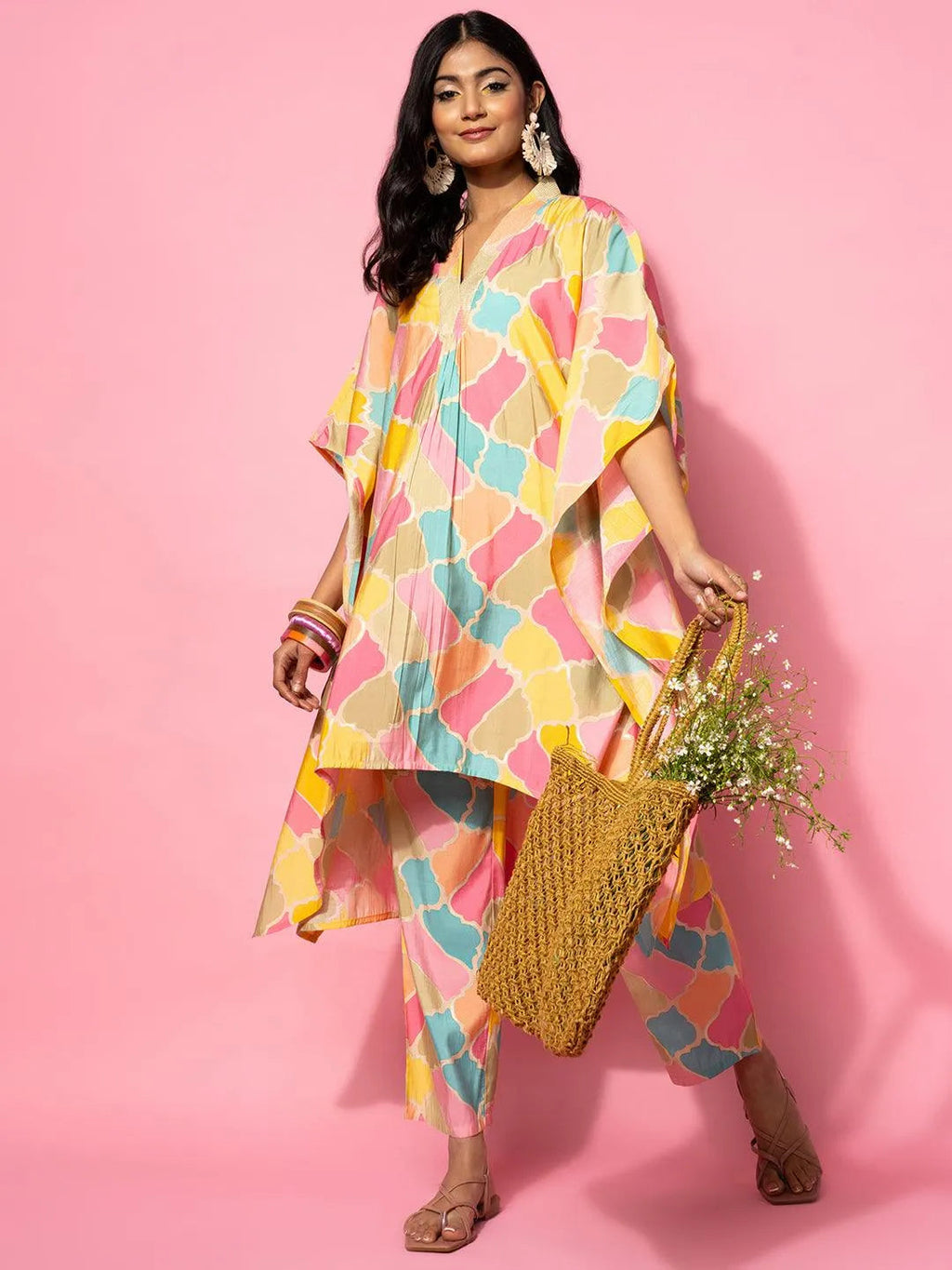 Gerua Multicoloured Printed Co-Ords CO87