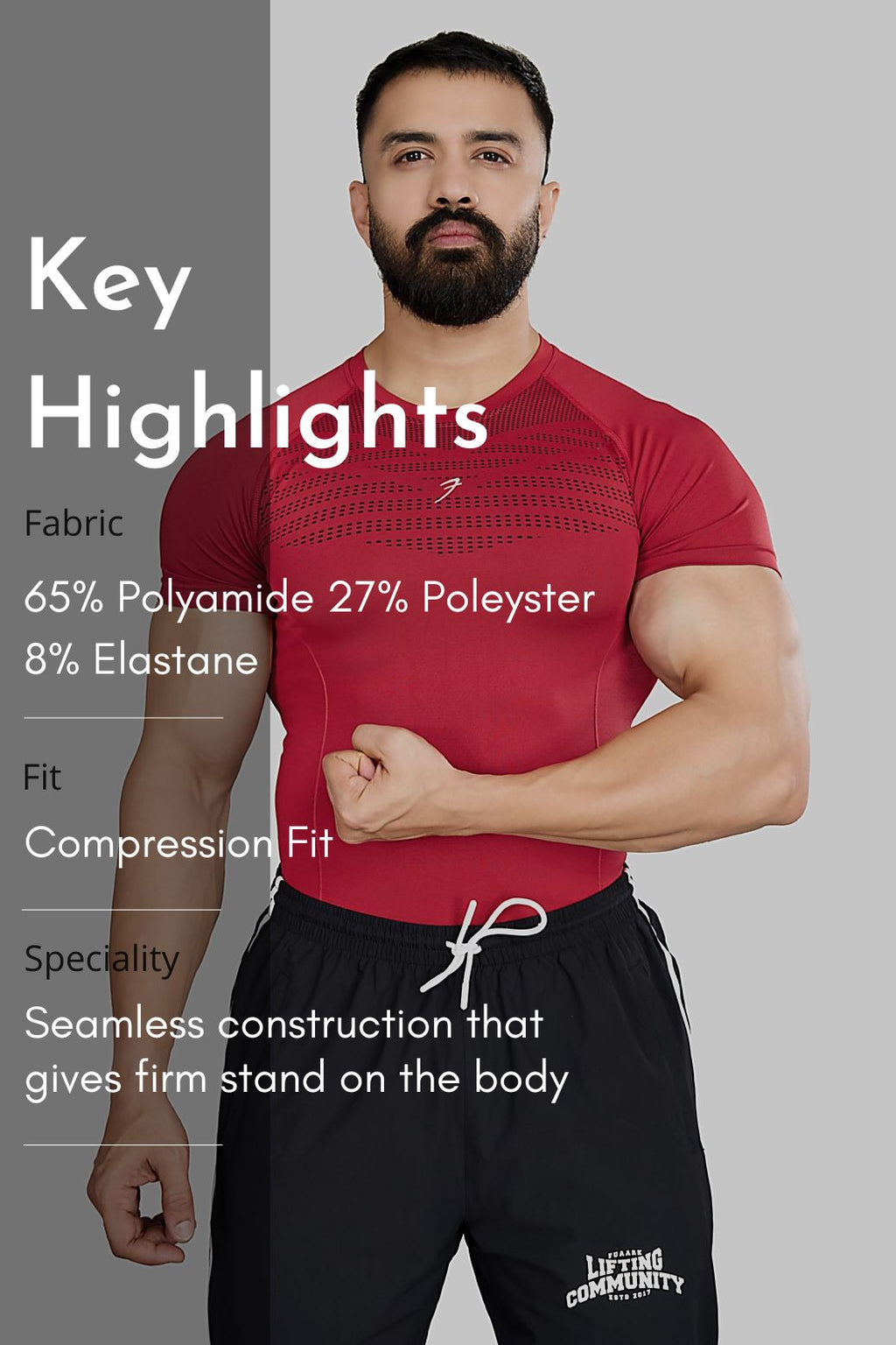 Power Seamless T-shirt Red/Logo