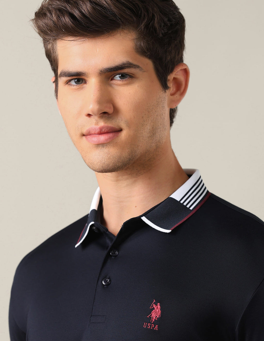 Solid Slim Fit Polo Shirt USP0