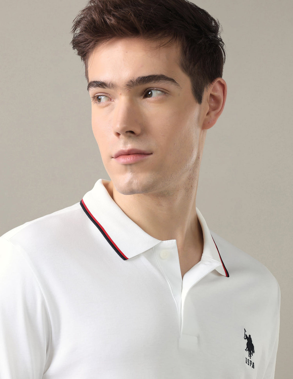 Solid Slim Fit Polo Shirt USP0