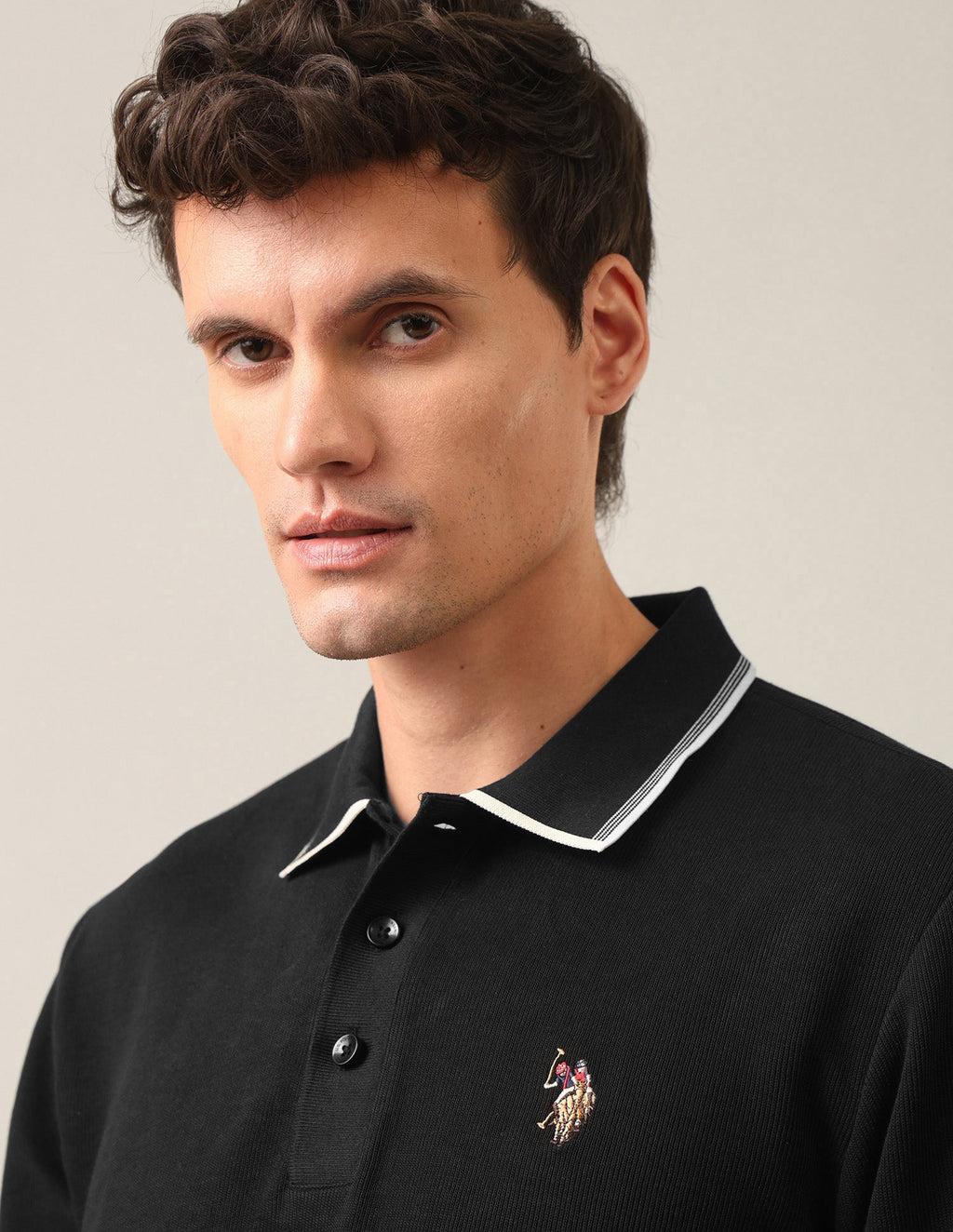 Solid Slim Fit Polo Shirt USP0