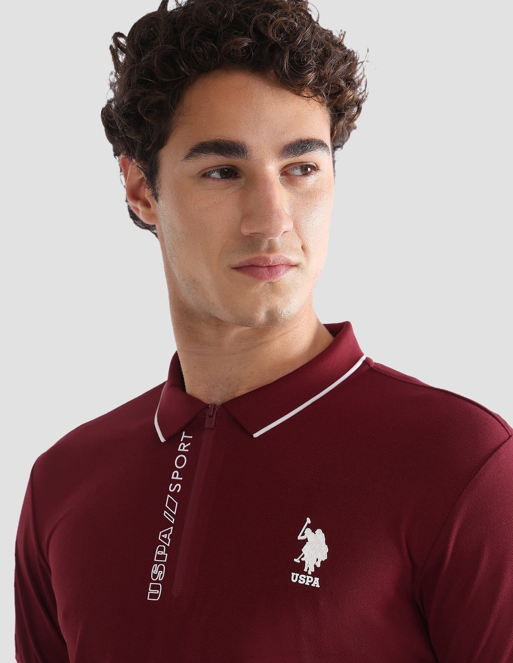 Solid Slim Fit Active Polo Shirt USP0
