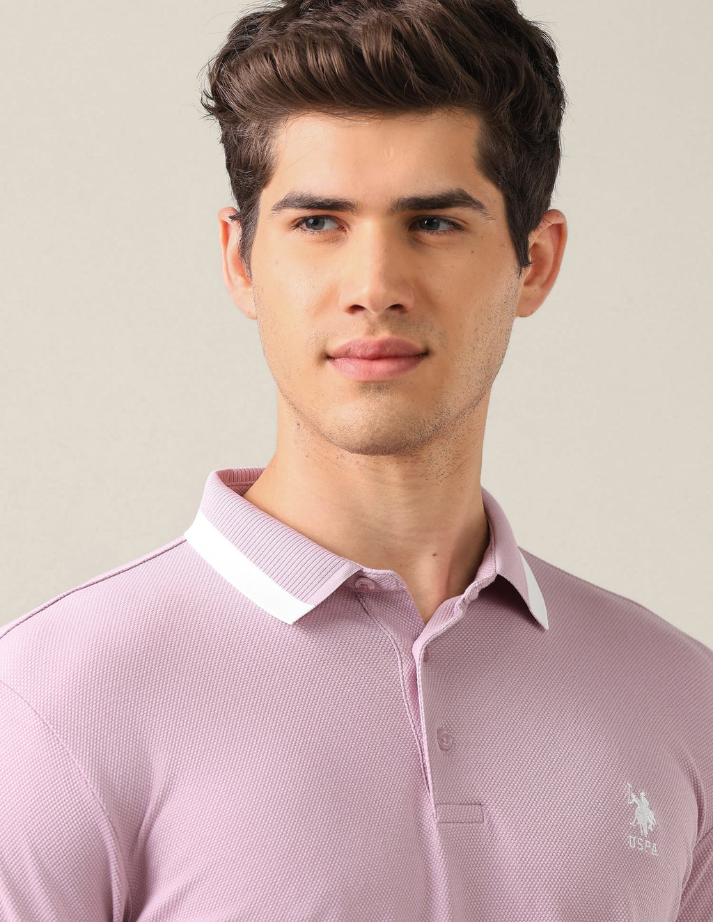 Solid Slim Fit Polo Shirt USP0