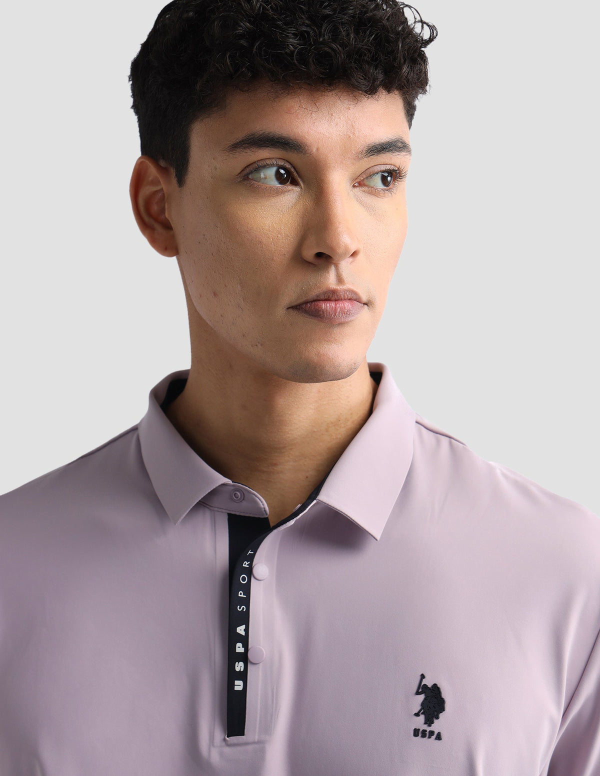 Solid Slim Fit Active Polo Shirt USP0
