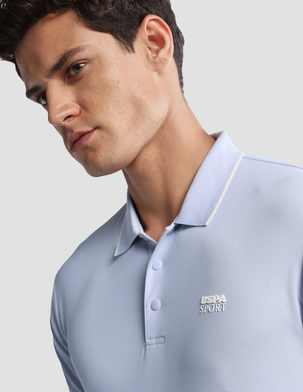 Solid Regular Fit Active Polo Shirt USP0