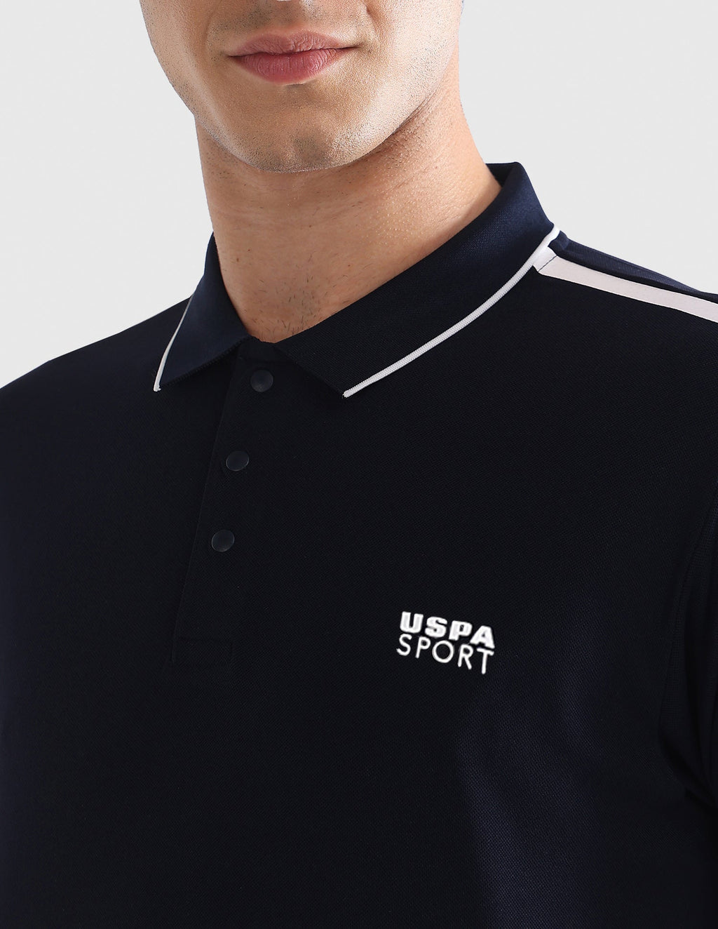 Solid Slim Fit Active Polo Shirt USP0