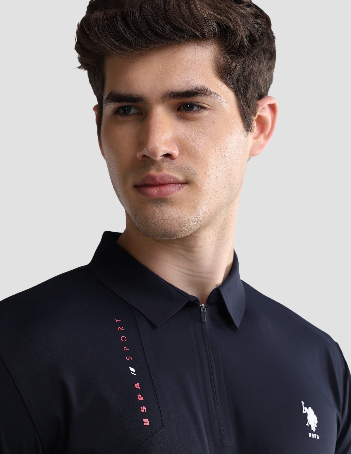 Solid Slim Fit Active Polo Shirt USP0