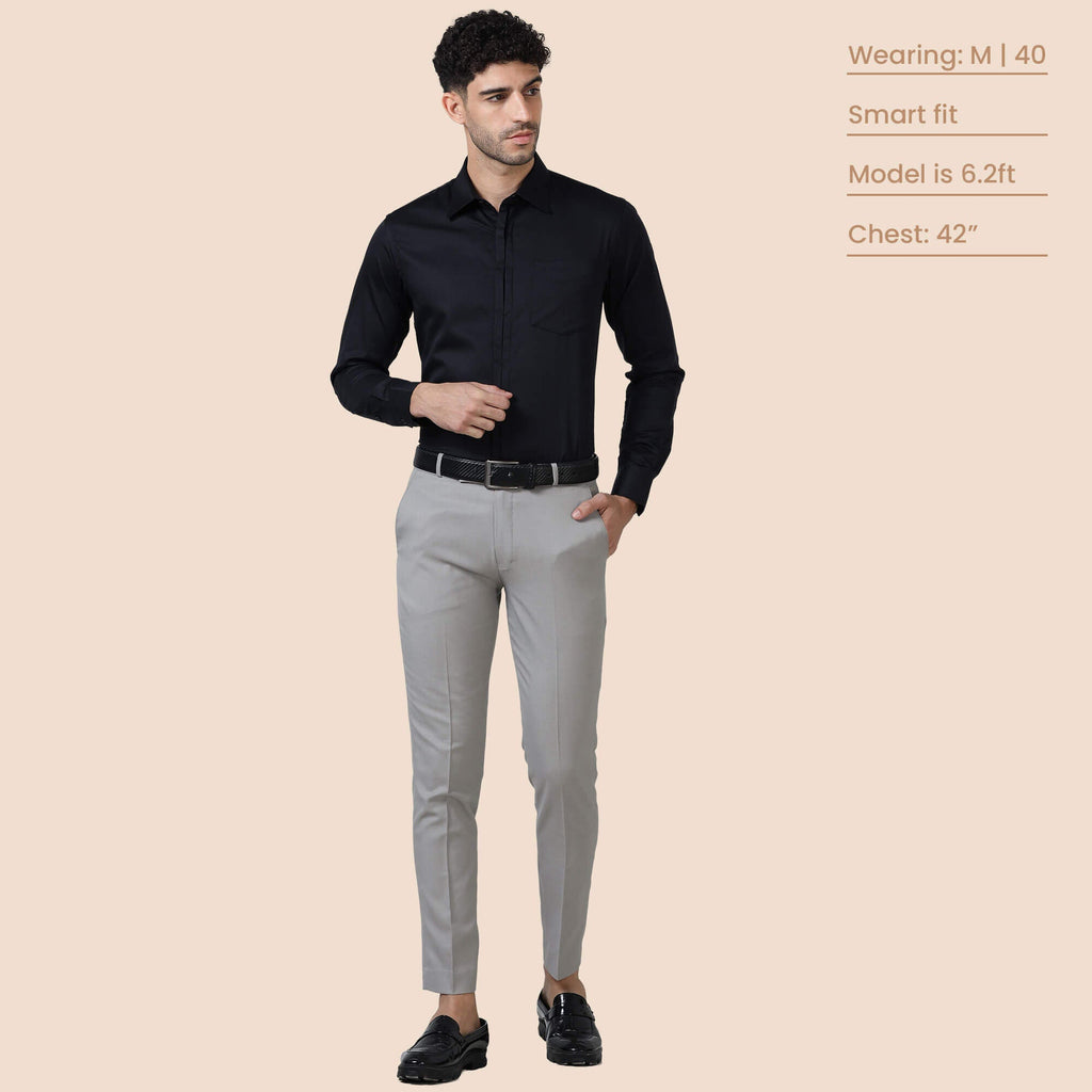 Alfred Black Shirt With Signature Concealed Placket