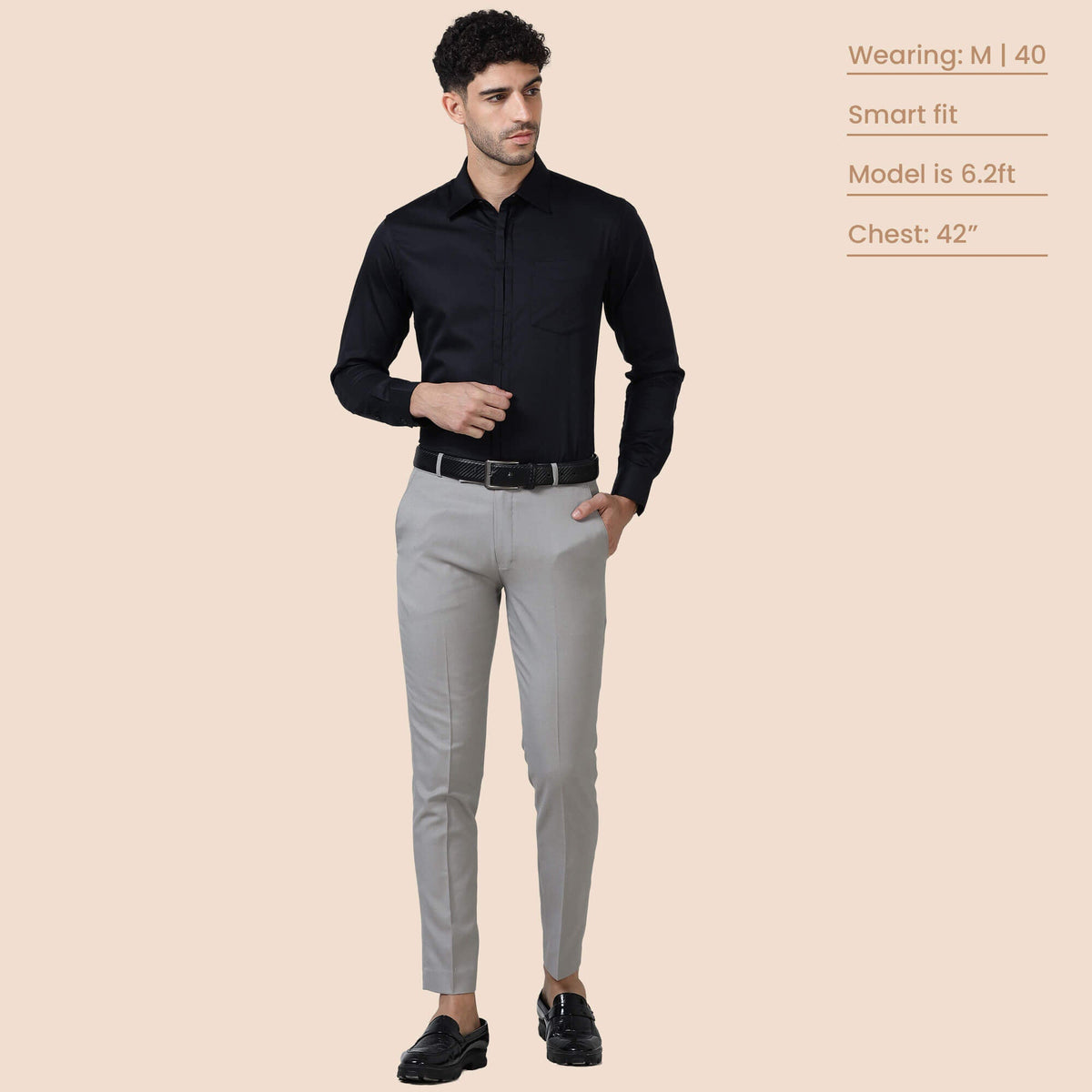 Alfred Black Shirt With Signature Concealed Placket