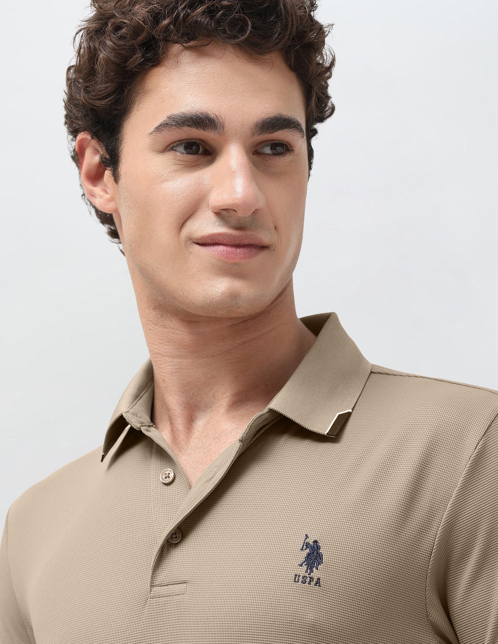 Slim Fit Solid Polo Shirt USP0