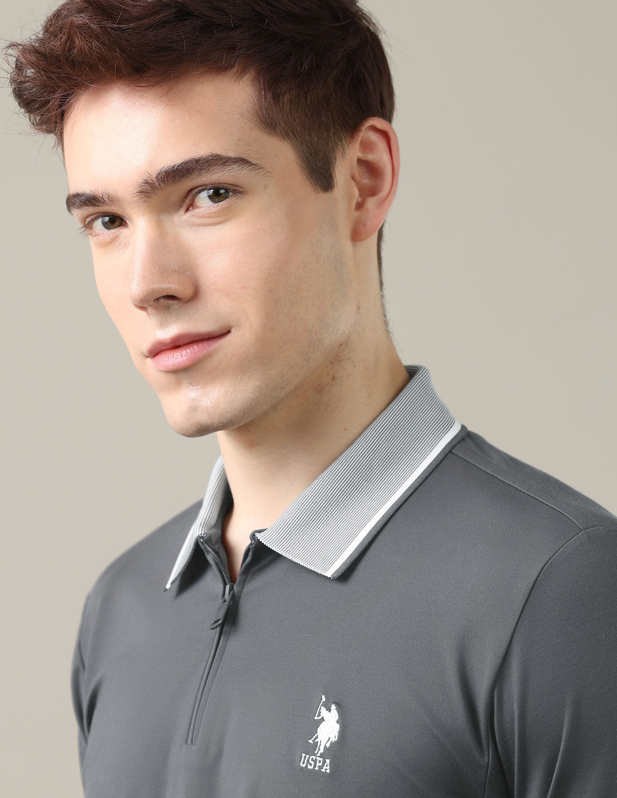 Solid Slim Fit Polo Shirt USP0